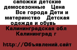 сапожки детские демосезонные › Цена ­ 500 - Все города Дети и материнство » Детская одежда и обувь   . Калининградская обл.,Калининград г.